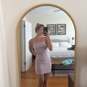 Lavender Spaghetti Strap Cut Out Dress